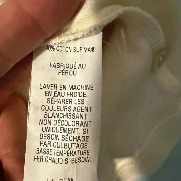 L.L. Bean Pima cotton button up cardigan top. Cream. Sz: XS. Soft. Long sleeve. - Picture 7 of 10